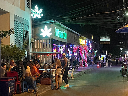 大き目のソイにある大麻ショップ